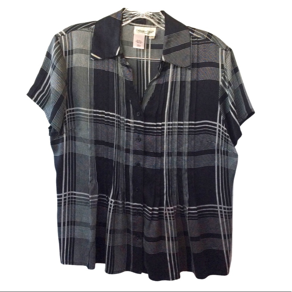 Coldwater Creek 100% Silk pintuck blouse, PM